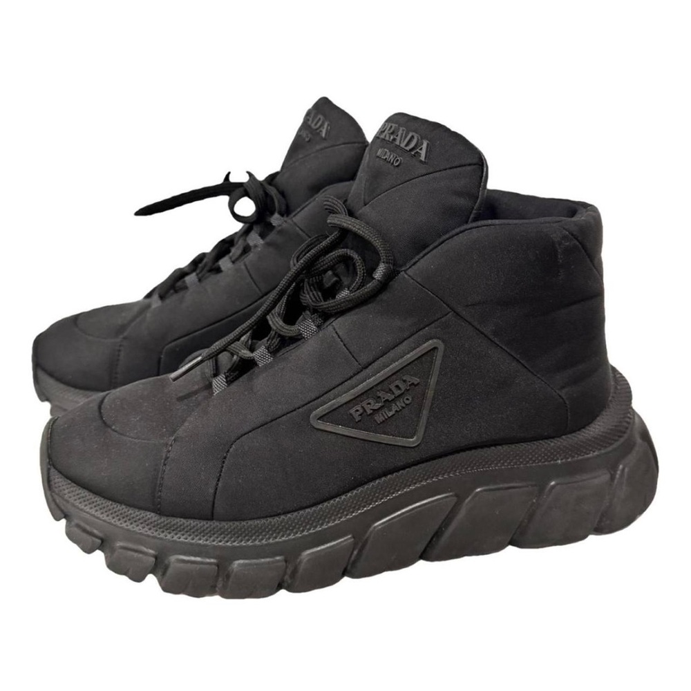 PRADA I  Rush Mid Top Sneaker Black